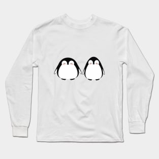 Cute penguins friends couple. Long Sleeve T-Shirt
